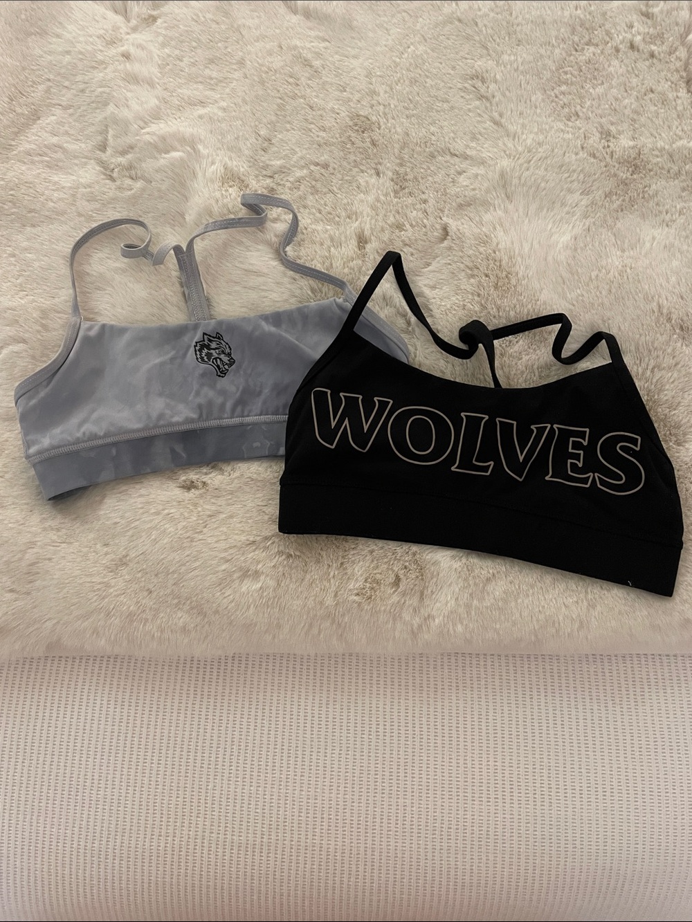 Darc Sport XS Wolves Branded Sports Bra Set - Black & Light Gray